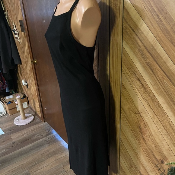 Old Navy Women’ XL Black Ribbed Tank Top Midi Dress - Picture 4 of 6